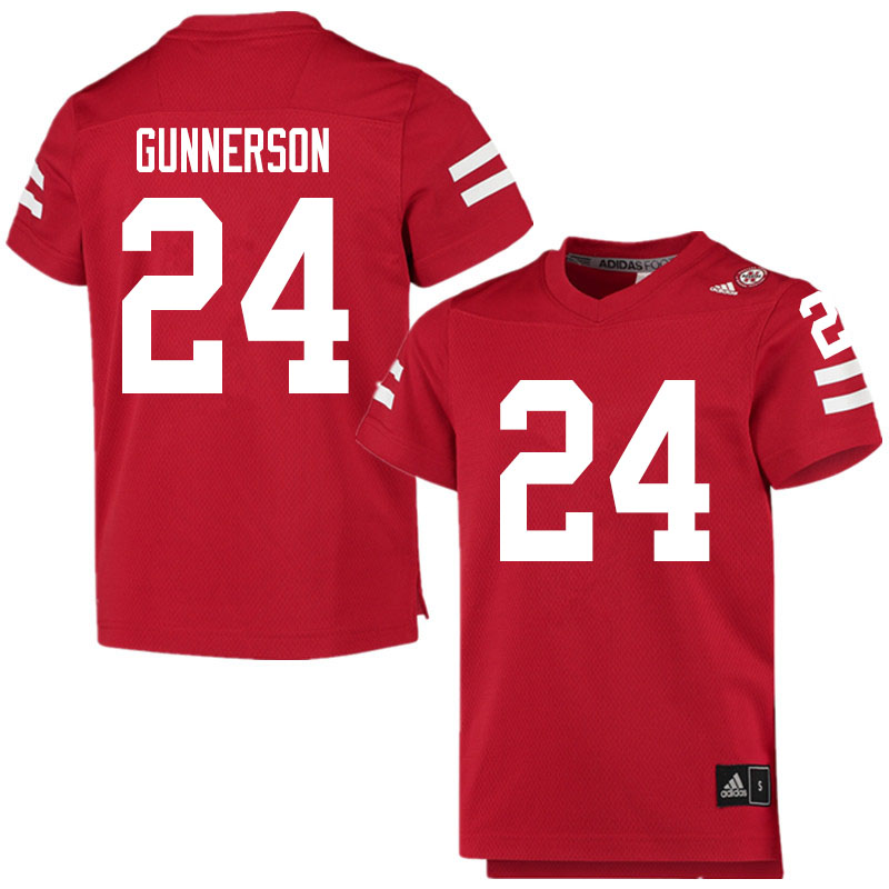 Men #24 Blaise Gunnerson Nebraska Cornhuskers College Football Jerseys Sale-Scarlet